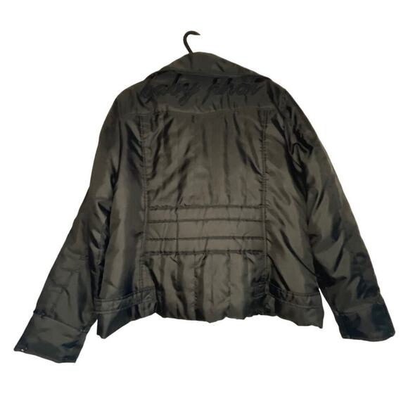Vintage Y2K Baby Phat by Kimora Lee Simmons Women's Size 2X Black Zip Up Jacket - Picture 2 of 9
